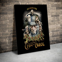Vintage Ebenezer Scrooge Ghosts Wall Art, A Christmas Carol Canvas Print, Classic Holiday Canvas Decor Digital Download