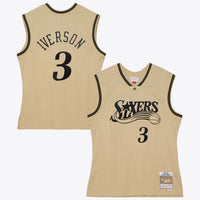 Philadelphia 76ers Allen Iverson 2000 Swingman Jersey - Khaki