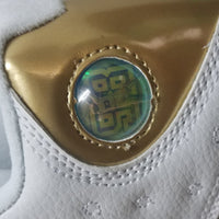 Sneakers, White Gold Colorway, Lace Up Design, Casual Gift for Sneaker Fans