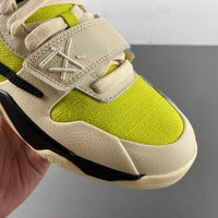 Low Top Sneakers, Green Yellow Colorway, Lace Up Design, Casual Gift for Sneaker Fans