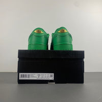 Low Top Sneakers, Green Gold Colorway, Lace Up Design, Casual Gift for Sneaker Fans