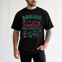 Pregnancy Announcement Holiday Shirt, Baking More Than Cookies Christmas T-Shirt, Xmas Baby Reveal Graphic Tee, Expecting Mom T-Shirt Present