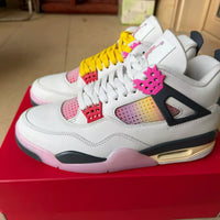 Mid Top Sneakers, White Pink Colorway, Lace Up Design, Casual Gift for Sneaker Fans