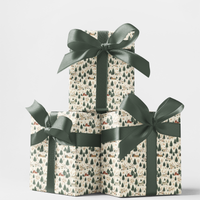 Holiday Scene Gift Wrap, Winter Village Christmas Wrapping Paper, Snowy Town Wrapping Paper, Festive Christmas Gift Wrap, Comfy Holiday Paper