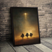 Star of Bethlehem Canvas Wall Art, Three Wise Men Nativity Canvas Print, Christian Christmas Canvas, Religious Nativity Wall Art, Xmas Present