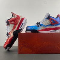 Low Top Sneakers, Blue White Red Colorway, Mismatched Colorway, Lace Up Design, Casual Gift for Sneaker Fans