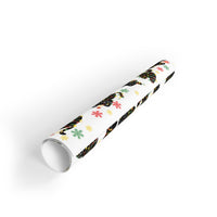 Adorable Kitten Snowflake Gift Wrap, Black Cat Christmas Wrapping Paper, Holiday Cat Lover Wrapping Paper