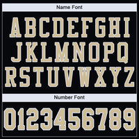 Custom Football Jersey - Black Vegas Gold-White Mesh Authentic