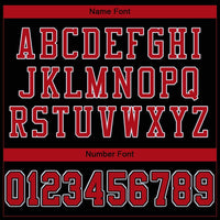 Custom Football Jersey - Black Red-White Mesh Authentic