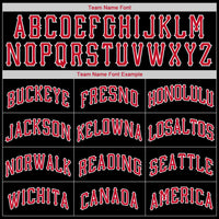Custom Basketball Jersey - Black Red-White Round Neck Rib-Knit
