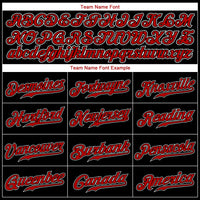 Custom Baseball Jersey - Black Red-White Authentic