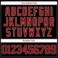 Custom Baseball Jersey - Black Red-White Authentic