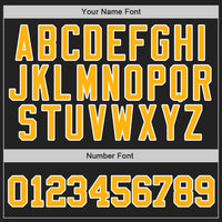 Custom Baseball Jersey - Black Gold-White Authentic Two Tone