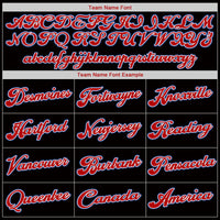 Custom Basketball Jersey - Black White-Red Authentic Throwback