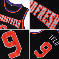 Custom Basketball Jersey - Black Maroon-Gold Authentic Throwback