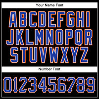 Custom Baseball Jersey - Black Royal-Orange Authentic