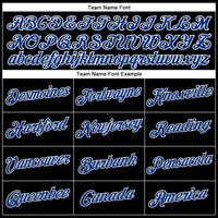 Custom Basketball Jersey - Black White Pinstripe Royal-White Authentic