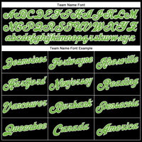 Custom Basketball Jersey - Black White Pinstripe Neon Green-White Authentic