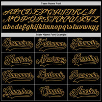 Custom Baseball Jersey - Black Black-Old Gold Authentic