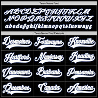 Custom Hockey Jersey - Black White-Royal