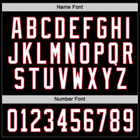 Custom Hockey Jersey - Black White-Red