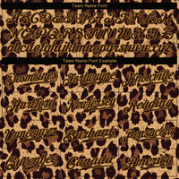 Custom Baseball Jersey - Brown Brown-Old Gold 3D Pattern Design Leopard Authentic