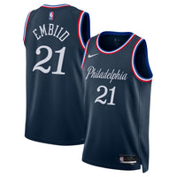 Philadelphia 76ers 2025/26 City Edition Swingman Jersey - Navy - Joel Embiid