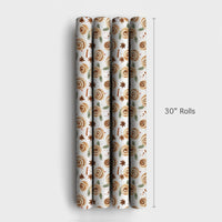 Baker Christmas Gift Wrap, Watercolor Cinnamon Roll Wrapping Paper, Comfy Holiday Baking Wrapping Paper, Sweet Winter Present Paper Roll