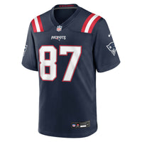 New England Patriots Romeo Doubs Navy Game Jersey