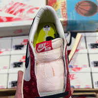 Low Top Sneakers, White Red Colorway, Lace Up Design, Casual Gift for Sneaker Fans