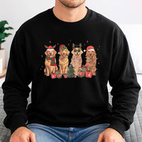Festive Dog Holiday Sweater, Golden Retriever Christmas Sweatshirt, Adorable Golden Retriever Xmas Crewneck, Dog Mom Pullover, Christmas Present