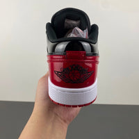Low Top Sneakers, Black Red Colorway, Lace Up Design, Casual Gift for Sneaker Fans