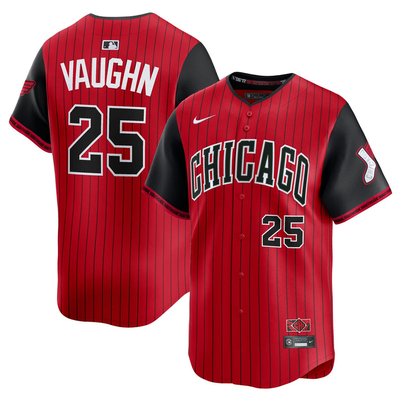 Chicago White Sox Andrew Vaughn Red/Black 2025 City Connect Limited Player Jersey