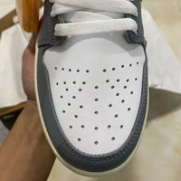 Low Top Sneakers, White Gray Colorway, Lace Up Design, Casual Gift for Sneaker Fans