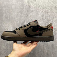 Low Top Sneakers, Black Brown Colorway, Reverse Hook Design, Lace Up Design, Casual Gift for Sneaker Fans