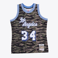 Los Angeles Lakers Shaquille O'Neal 1996 Tiger Camo Swingman Jersey - Camo