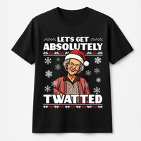 Retro Grandma Holiday Shirt, Humorous Grandma Christmas T-Shirt, Rude Xmas Slogan Graphic Tee, Festive Christmas T-Shirt, Adult Holiday Present