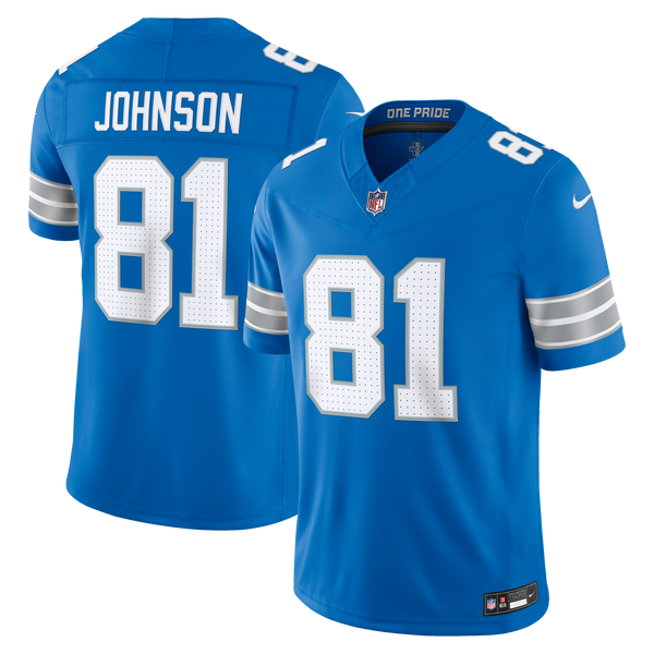 Detroit Lions Calvin Johnson Blue Stitched Retired Limited Jersey