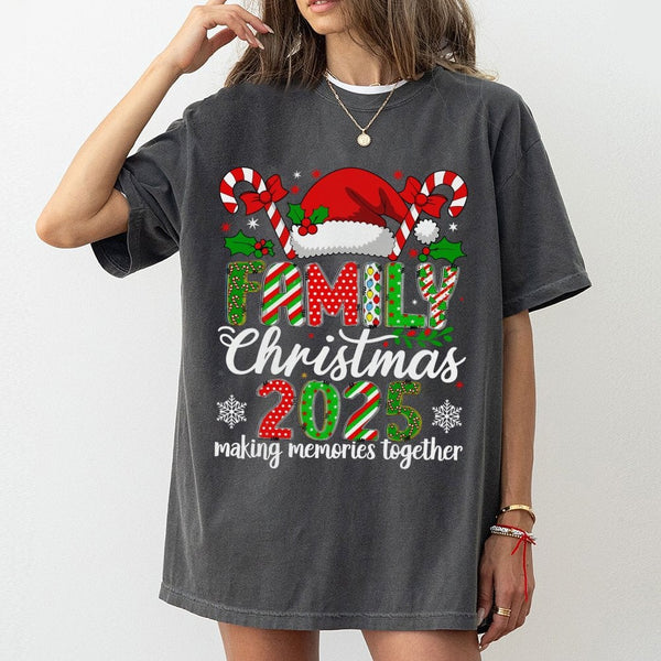 Making Memories Together Shirt, Family Christmas 2025 T-Shirt, Matching Holiday Family Tee, Xmas Photo Group T-Shirt, Christm