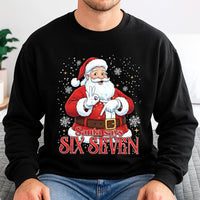 Humorous Christmas Meme Sweatshirt, Santa Six Seven Sweatshirt, Retro Holiday Humor Crewneck, Sarcastic Xmas Sweater, Humorous Santa Sweatshirt