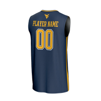 West Virginia Mountaineers NIL Pick-A-Player Lightweight Basketball Fashion Jersey - Navy