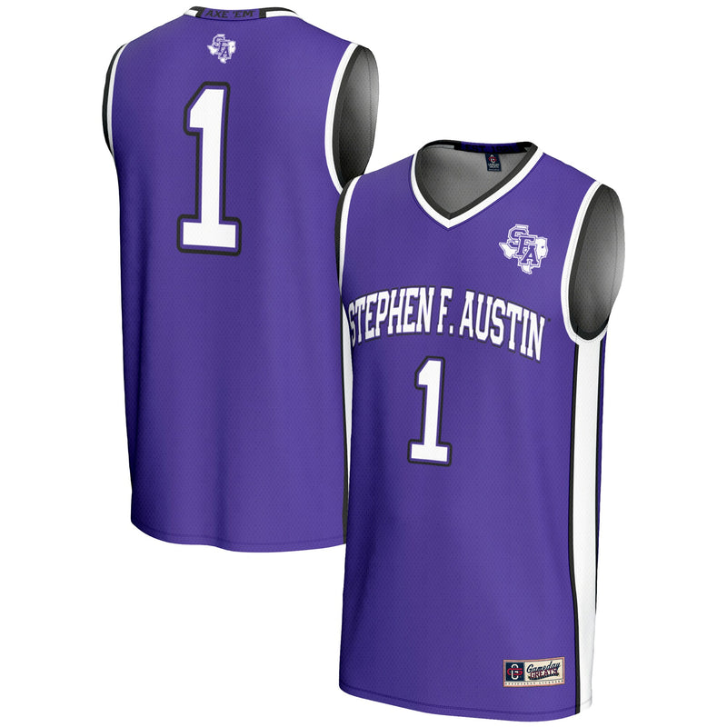 #1 Stephen F Austin Lumberjacks Lightweight Basketball Jersey - Purple