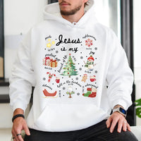 Religious Bible Verse Holiday Sweatshirt, Jesus Is My Christmas Hoodie, Faith Christian Xmas Pullover, Nativity Story Present for Women