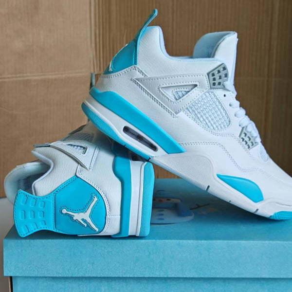 Mid Top Sneakers, Blue Colorway, Lace Up Design, Casual Gift for Sneaker Fans