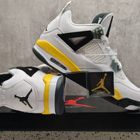 Mid Top Sneakers, White Black Yellow Colorway, Lace Up Design, Casual Gift for Sneaker Fans