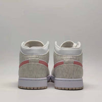 Low Top Sneakers, White Pink Gray Colorway, Lace Up Design, Casual Gift for Sneaker Fans