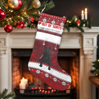 Nordic Pattern Black Horse Stocking, Personalized Horse Christmas Stocking, Custom Equestrian Stocking, Velboa Mantle Decor