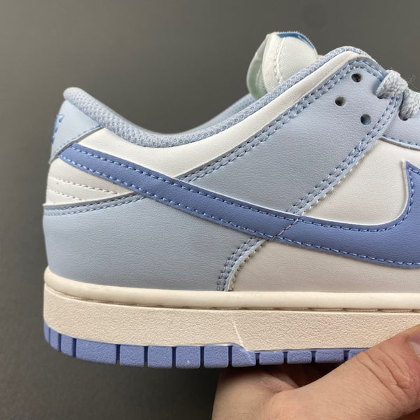 Low Top Sneakers, White Blue Colorway, Lace Up Design, Casual Gift for Sneaker Fans