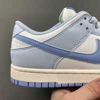 Low Top Sneakers, White Blue Colorway, Lace Up Design, Casual Gift for Sneaker Fans