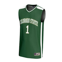 #1 Colorado State Rams Lightweight Collegiate Basketball Fashion Jersey - Green